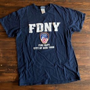 FDNY navy blue tee shirt size medium
